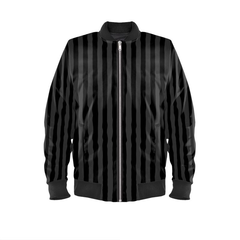 Black and white striped bomber clearance jacket