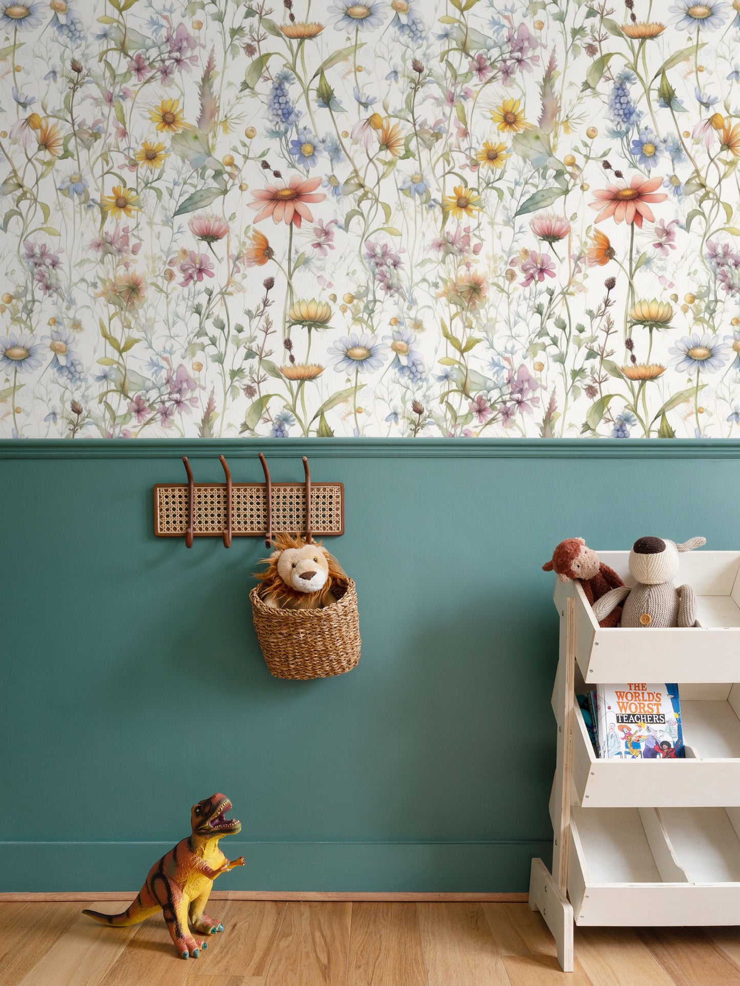 Whispering Meadow Blossom Repeat Pattern Wallpaper