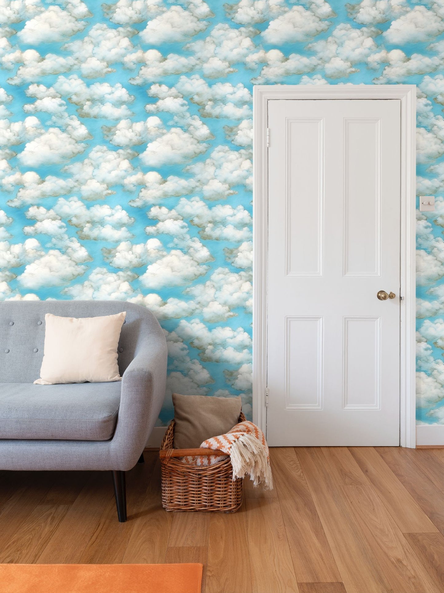 Sky Dreams Cloudscape Repeat Pattern Wallpaper