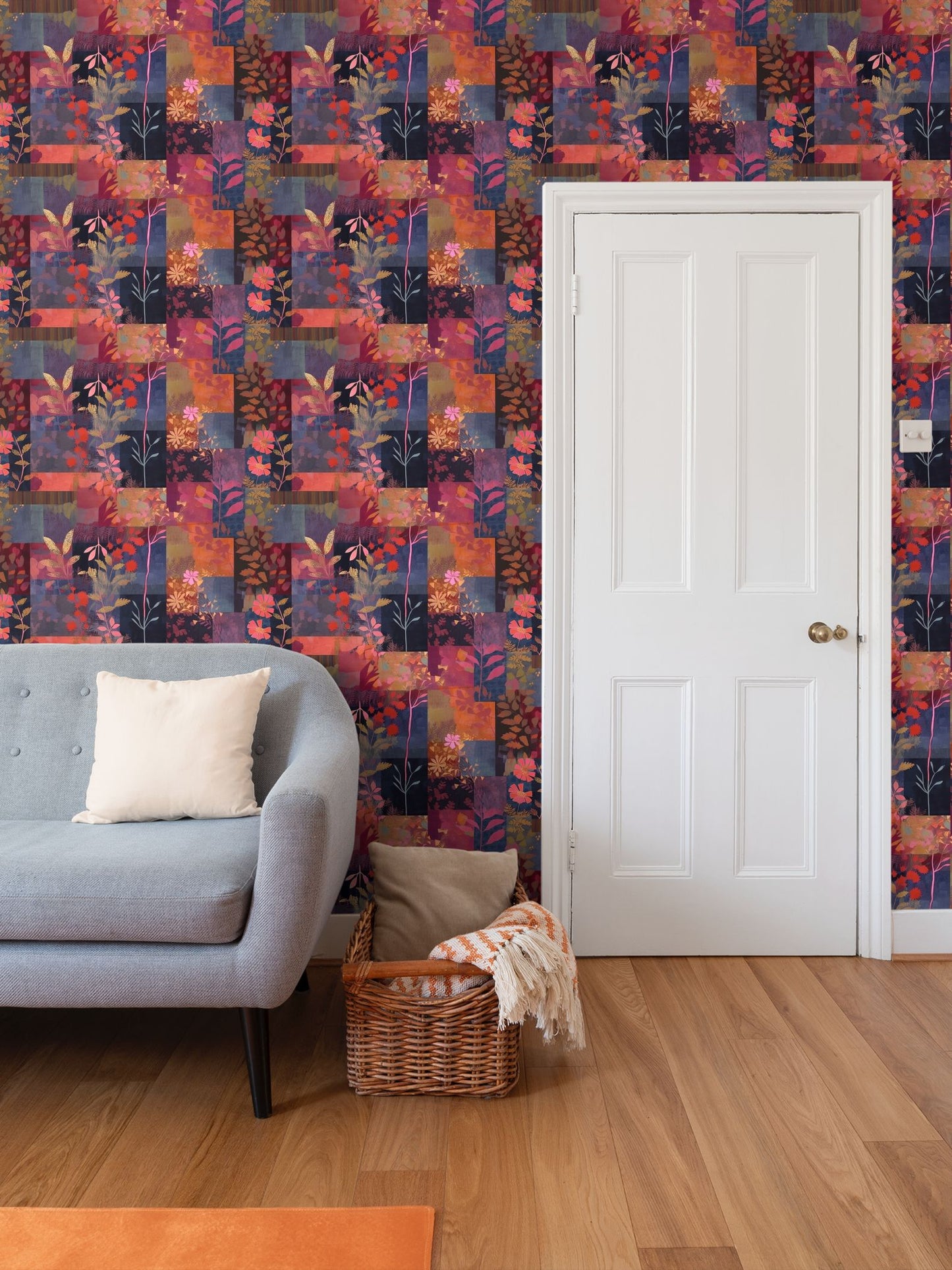 Patchwork Delight Tapestry Repeat Pattern Wallpaper