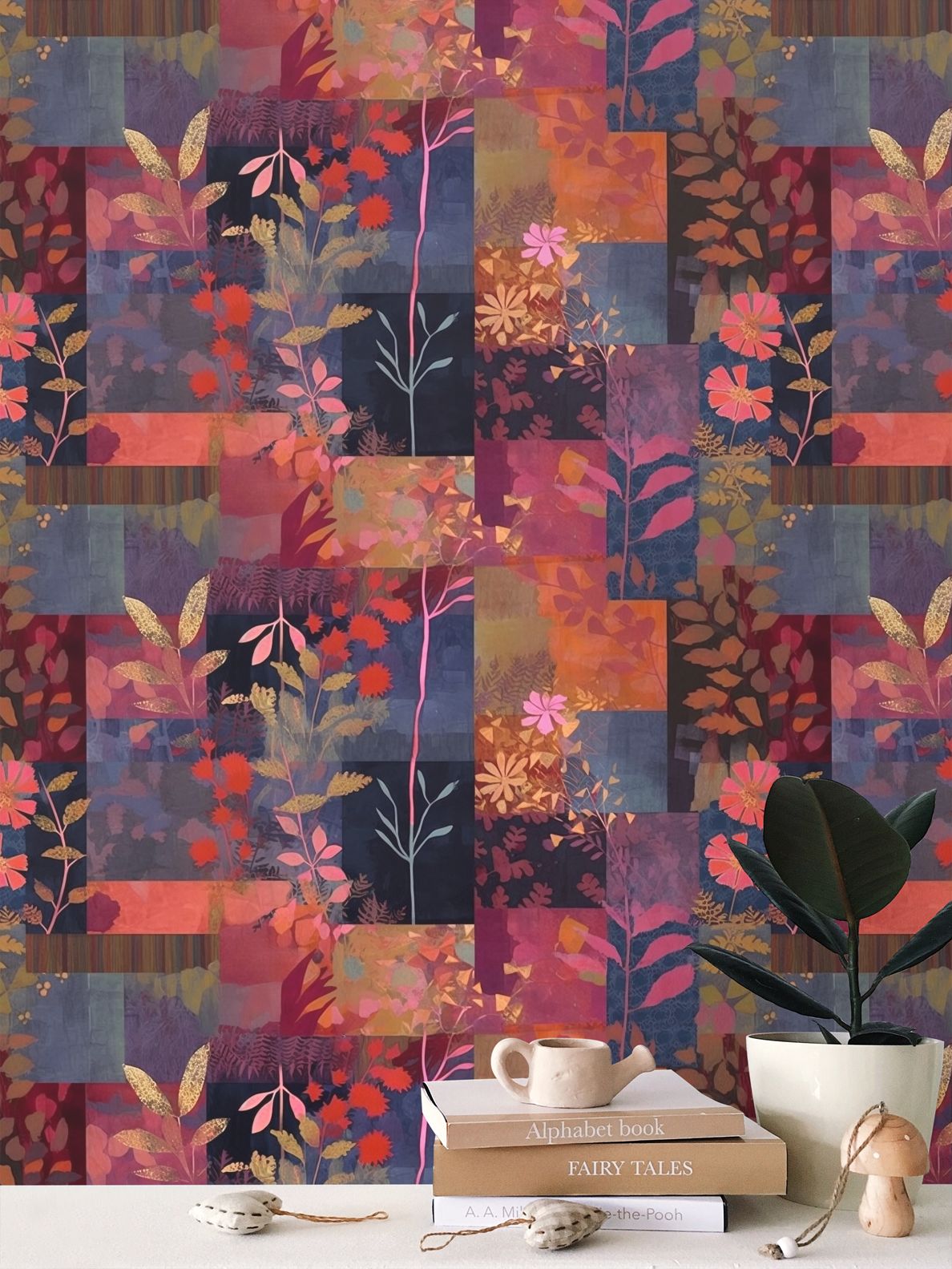 Patchwork Delight Tapestry Repeat Pattern Wallpaper