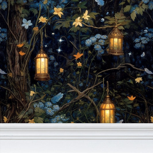 Enchanted Nightlights Repeat Pattern Wallpaper