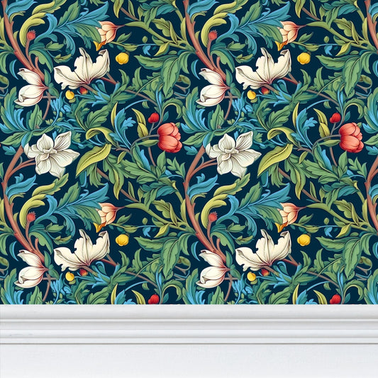 Hedgerow Harmony Repeat Pattern Wallpaper