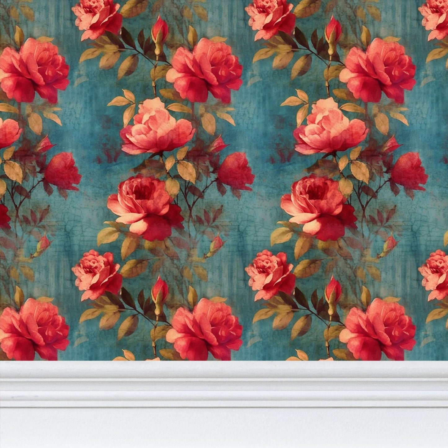 Rose Garden Reverie Repeat Pattern Wallpaper