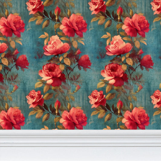 Rose Garden Reverie Repeat Pattern Wallpaper