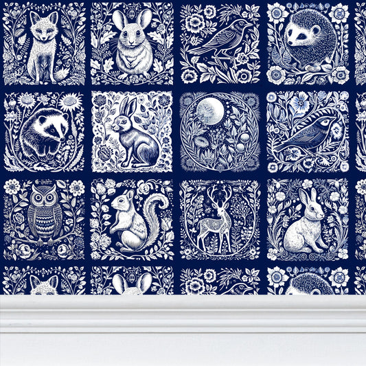 Woodland Animal Idyll Repeat Pattern Wallpapers