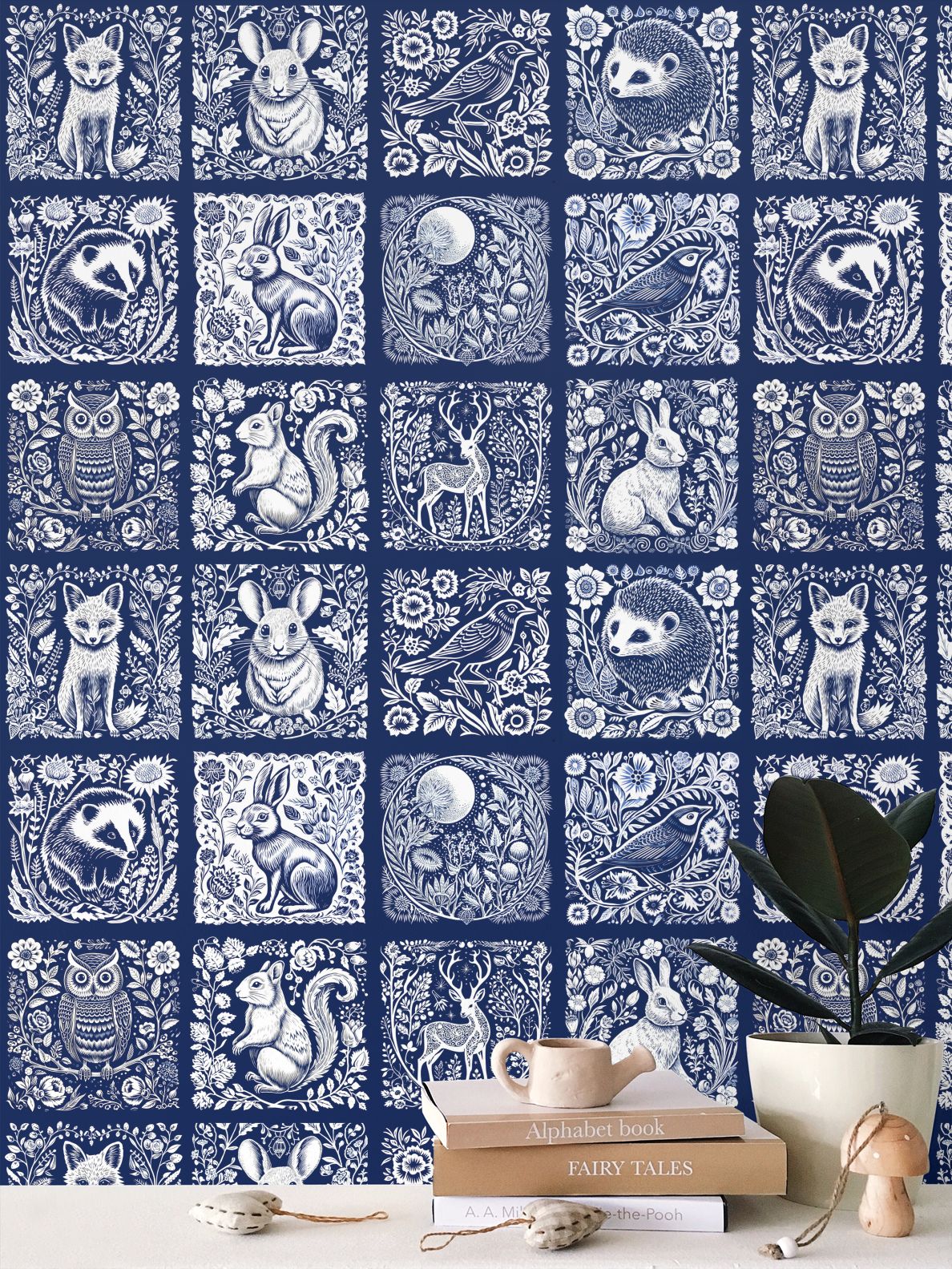 Woodland Animal Idyll Repeat Pattern Wallpapers