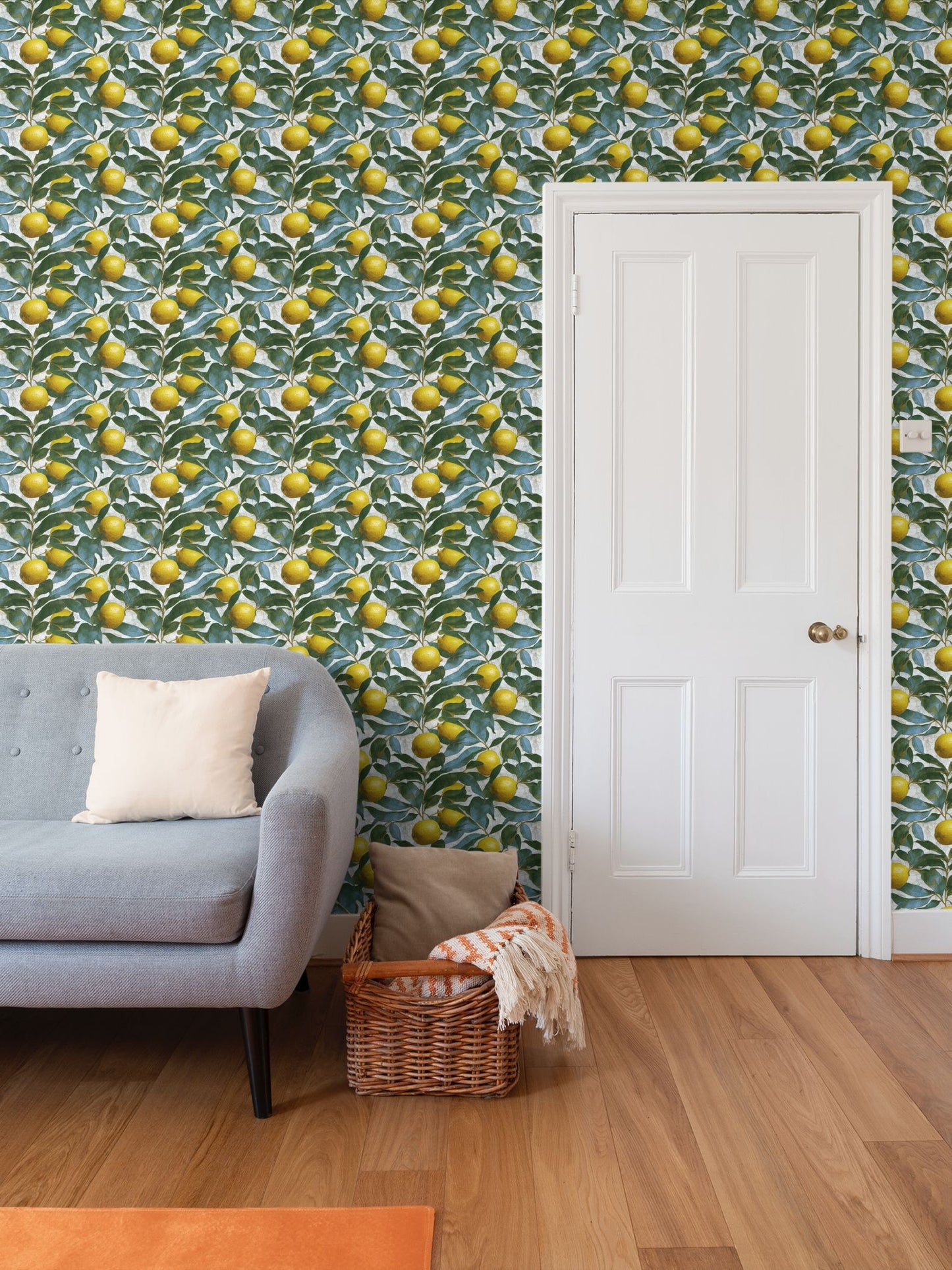 Lemon Grove Mosaic Repeat Pattern Wallpaper