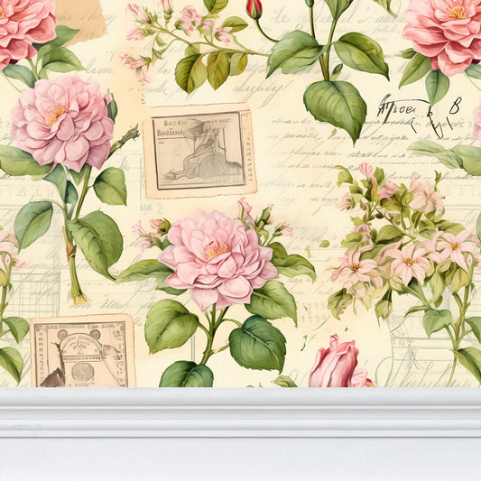 Love Letters Repeat Pattern Wallpaper