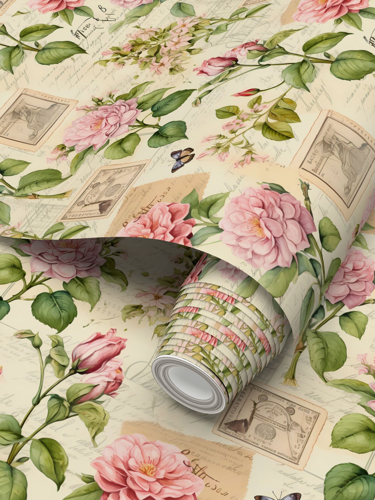 Love Letters Repeat Pattern Wallpaper