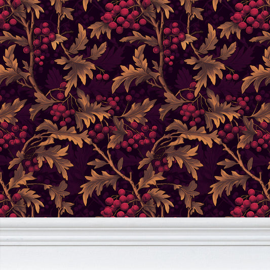 Autumn's Bounty Repeat Pattern Wallpaper