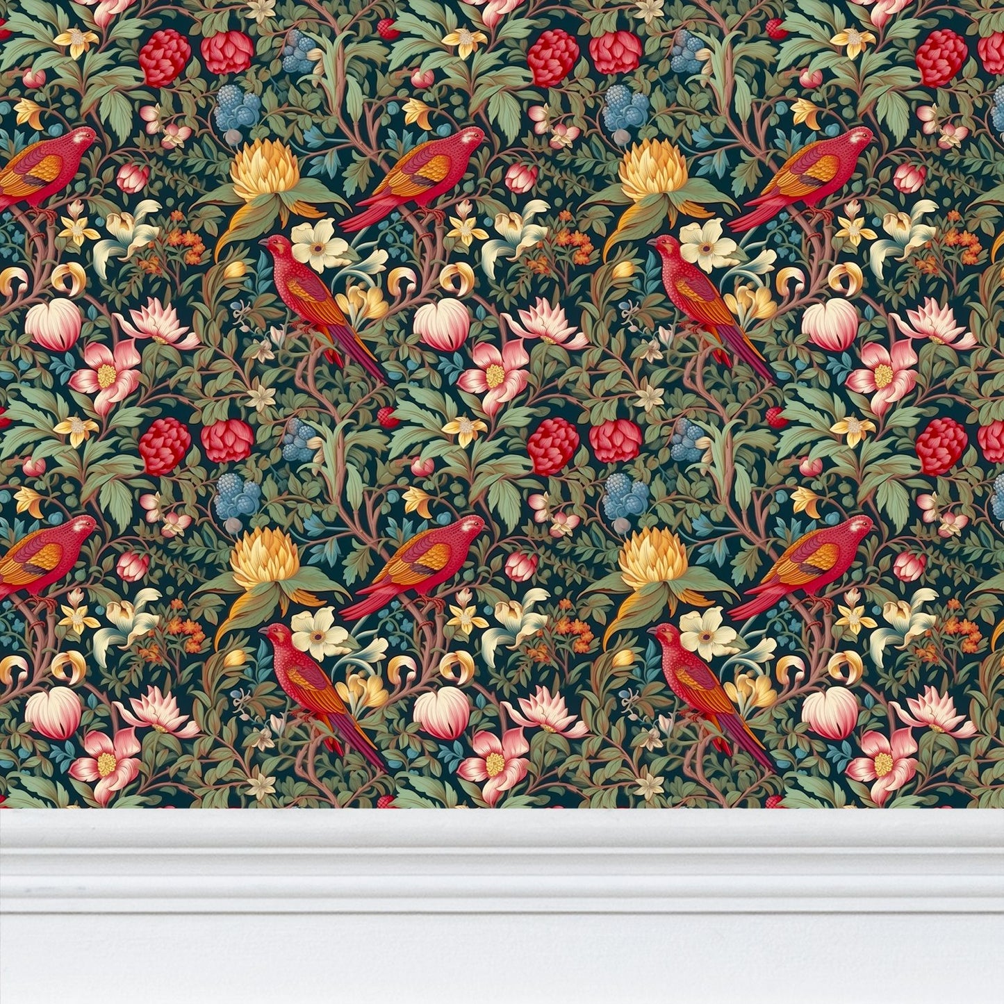 Songbird Grove Wallpaper Repeat Pattern Wallpaper