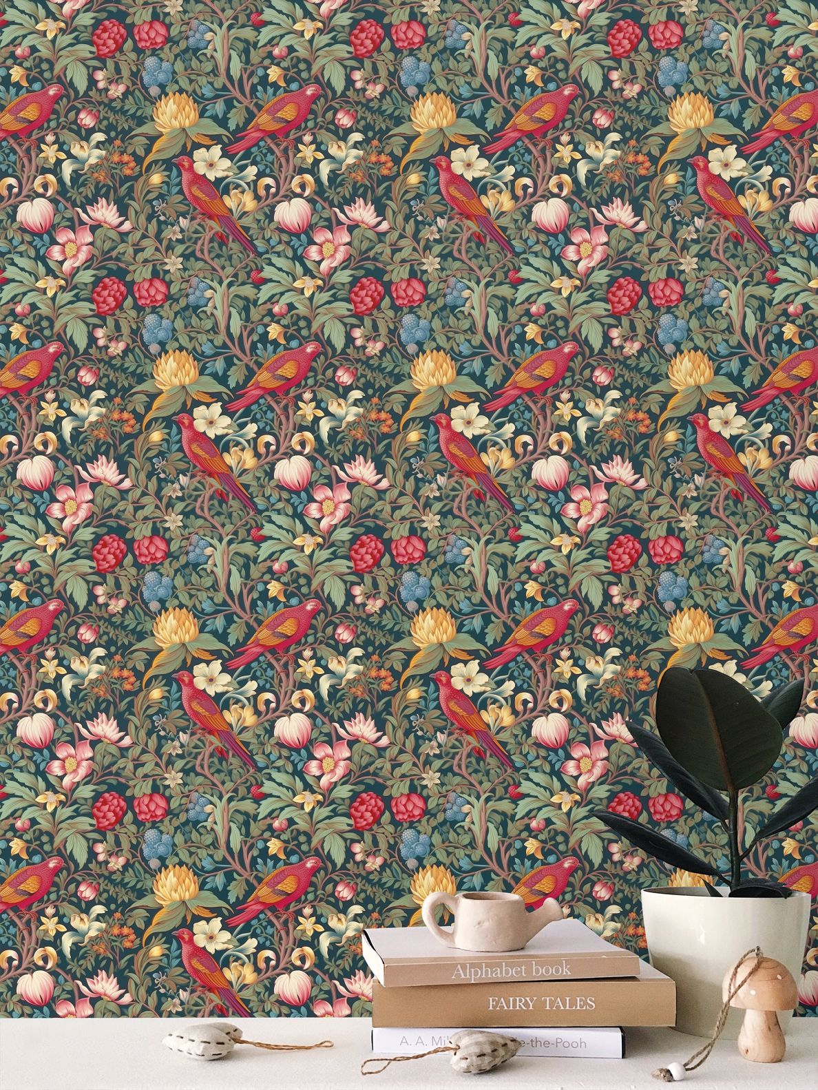 Songbird Grove Wallpaper Repeat Pattern Wallpaper