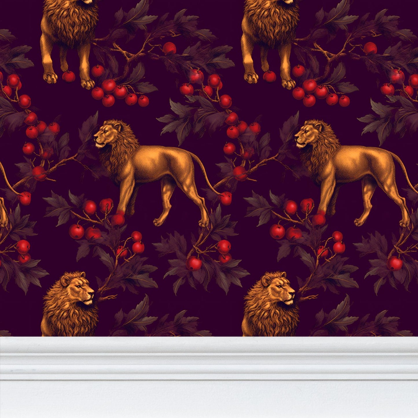 Lionheart Repeat Pattern Wallpaper