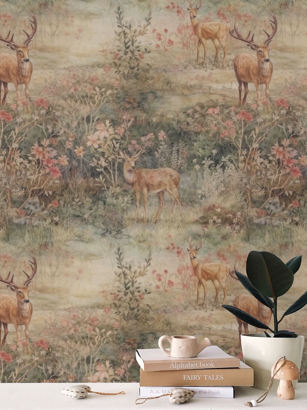 Pastoral Charm Repeat Pattern Wallpaper