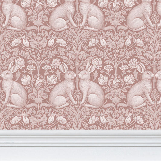 Pink Meadow Mingle Repeat Pattern Wallpaper