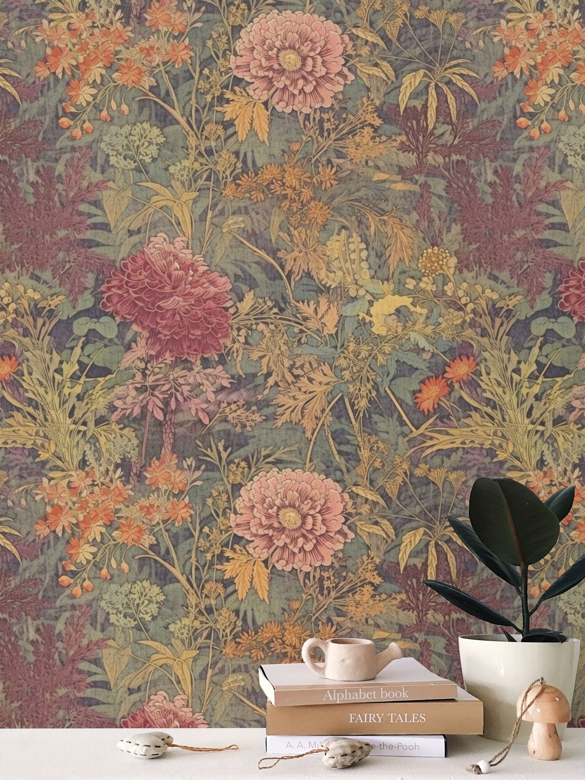 Autumnal Heirloom Repeat Pattern Wallpaper