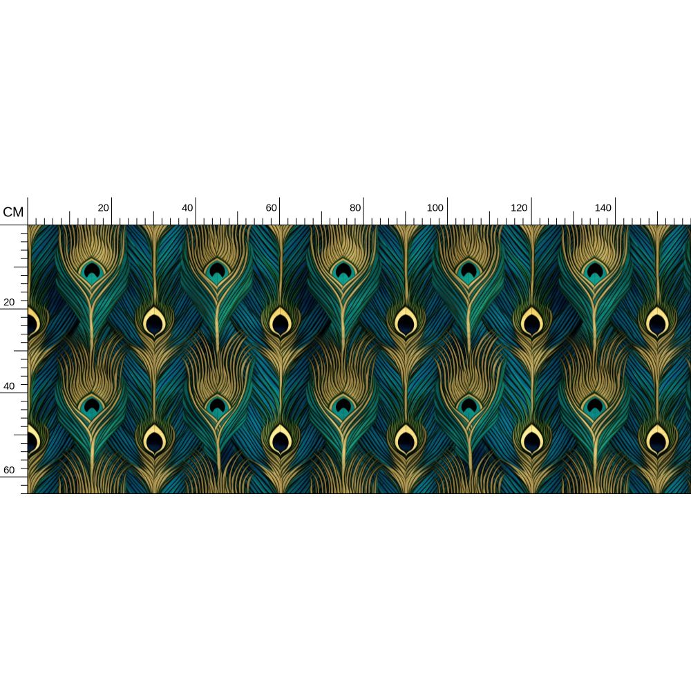 Deco Plume Repeat Pattern Fabric