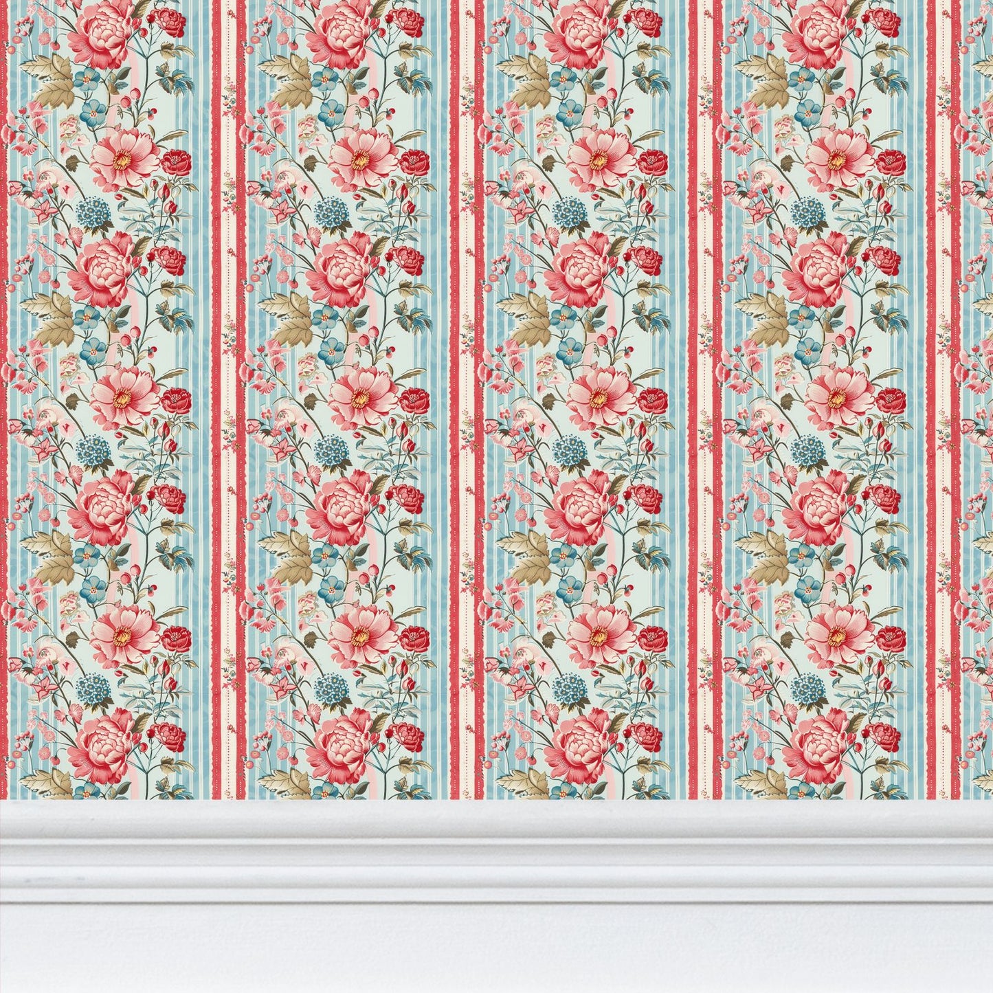 Blossoming Nostalgia Repeat Pattern Wallpaper