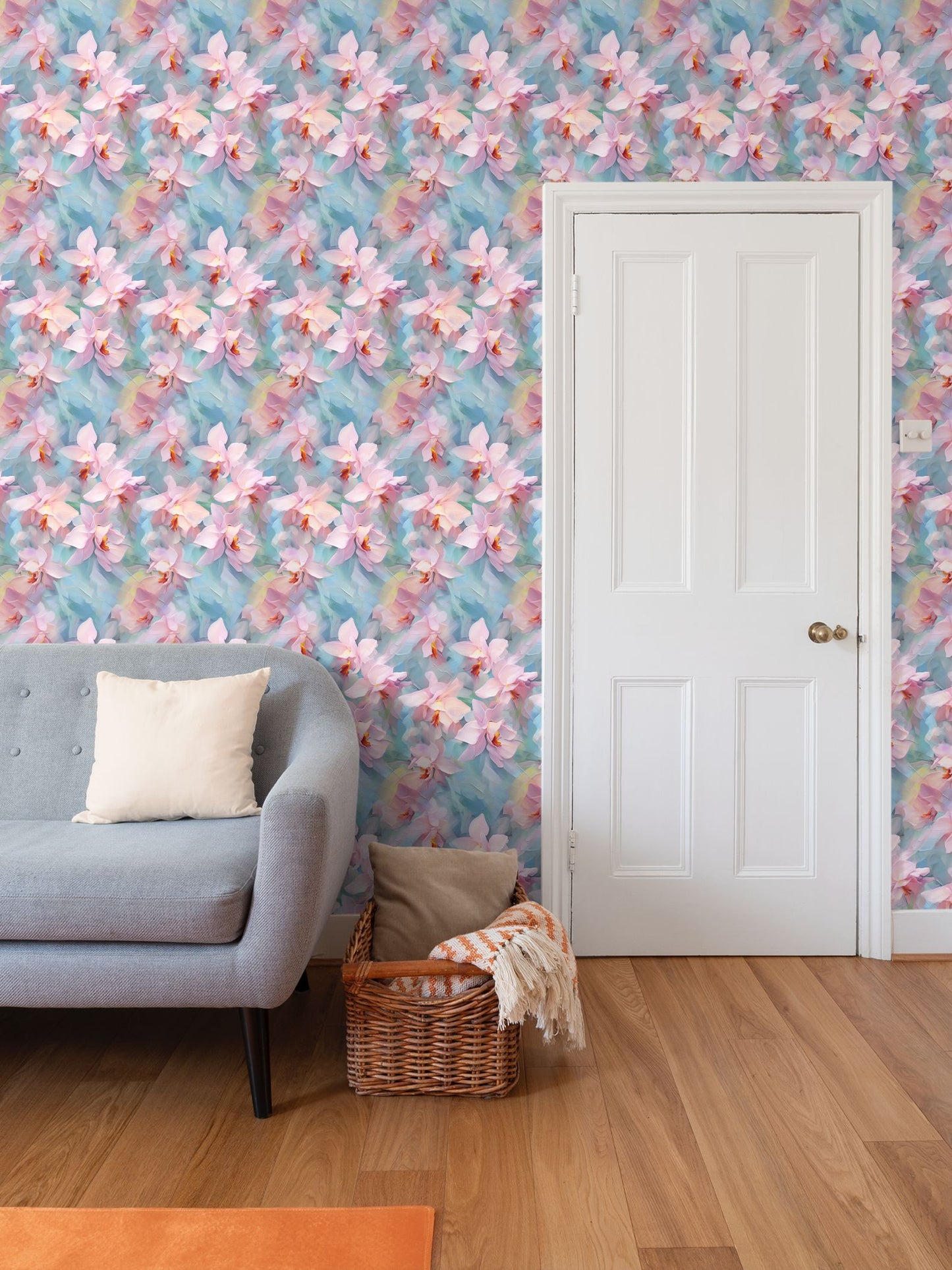 Pastel Orchid Dream Repeat Pattern Wallpaper