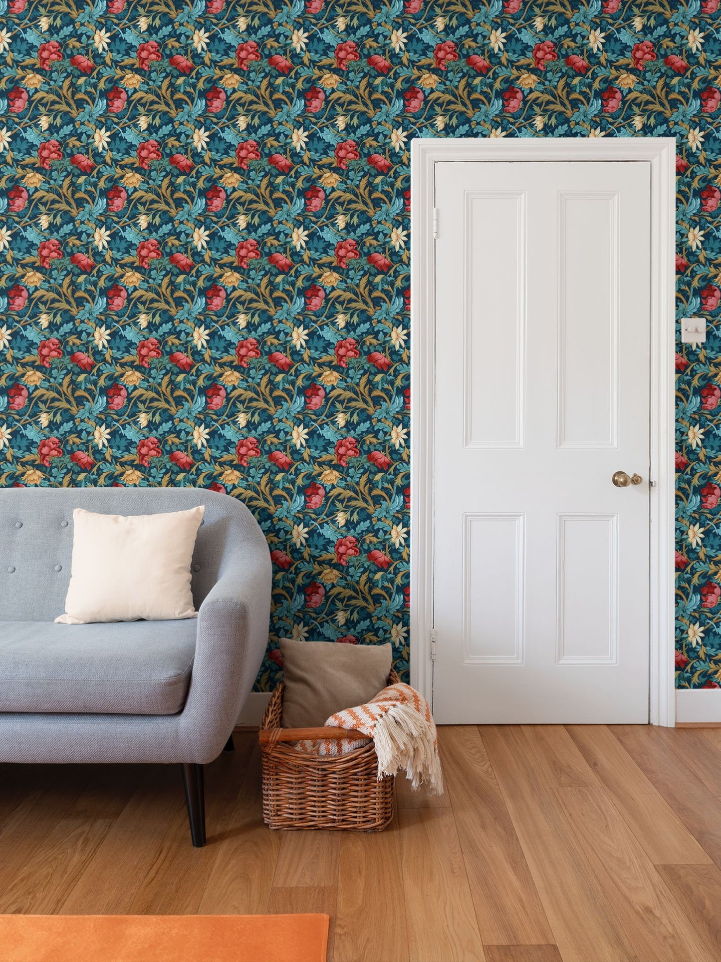 Artisanal Bloom Repeat Pattern Wallpaper