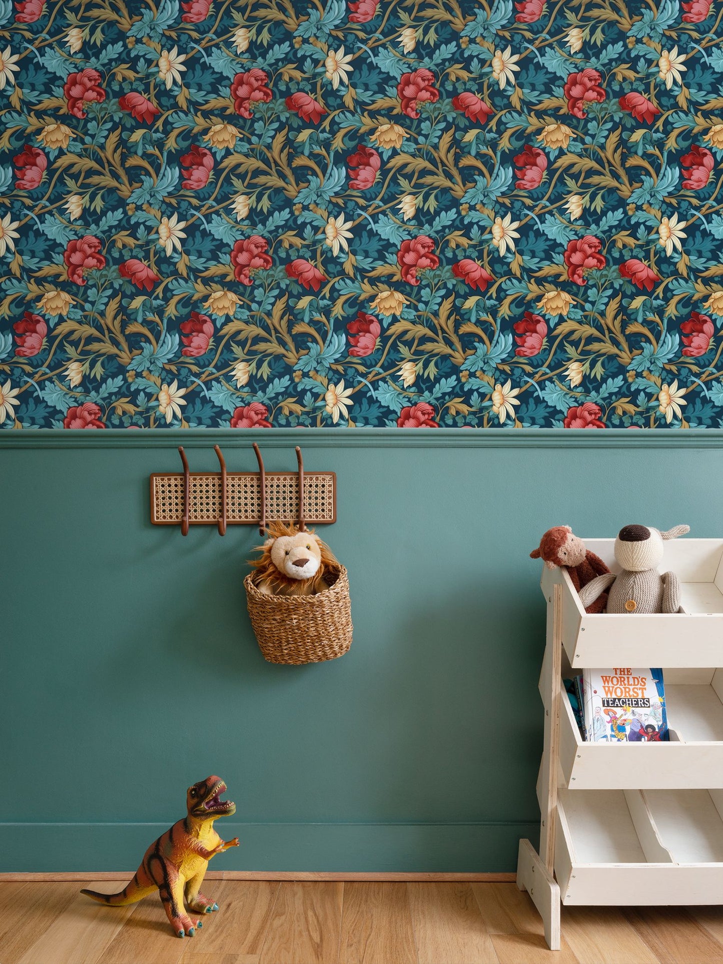 Artisanal Bloom Repeat Pattern Wallpaper