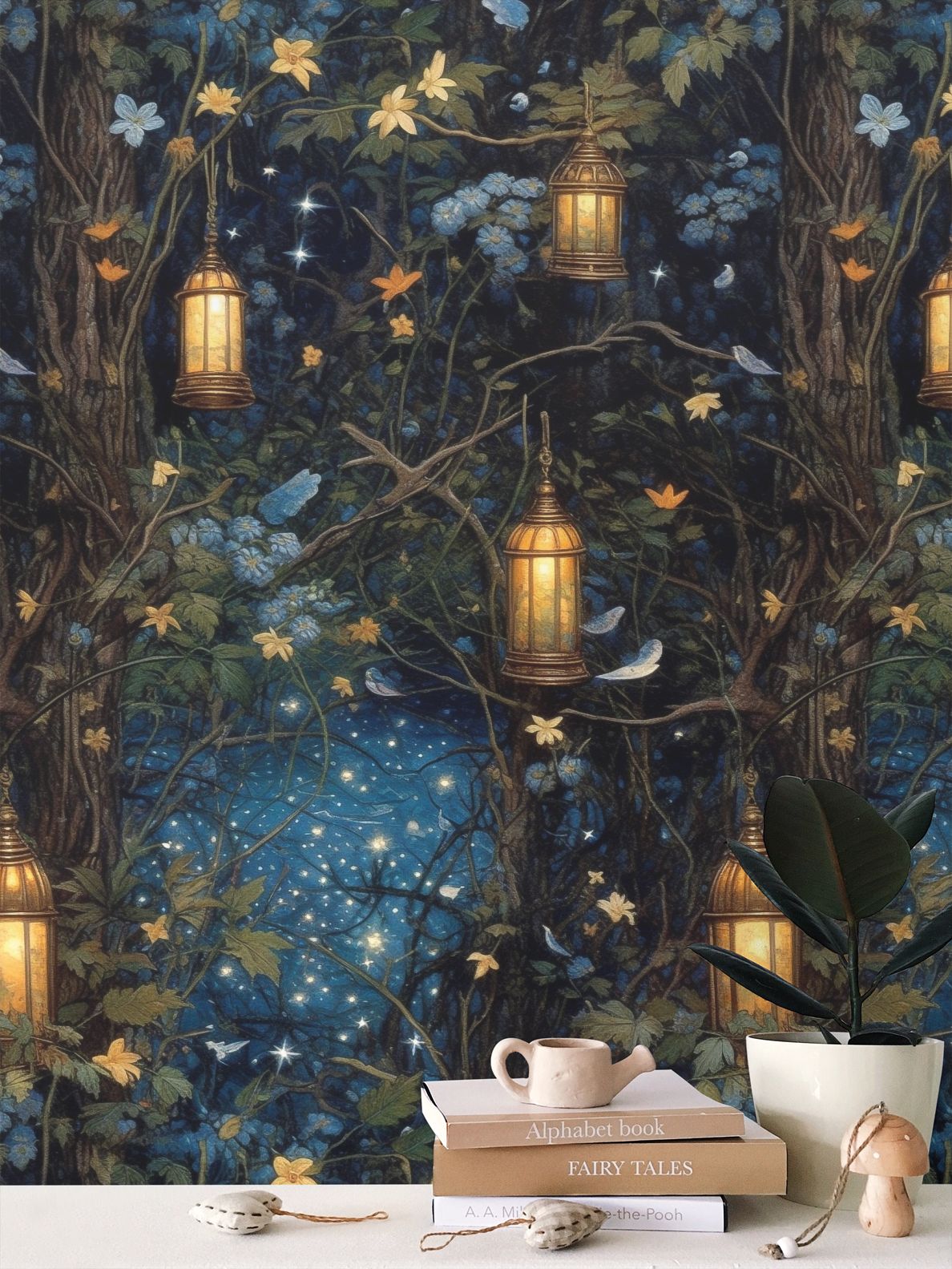 Enchanted Nightlights Repeat Pattern Wallpaper