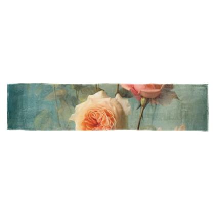 Vintage Rose Reverie Scarf, Wrap of Shawl