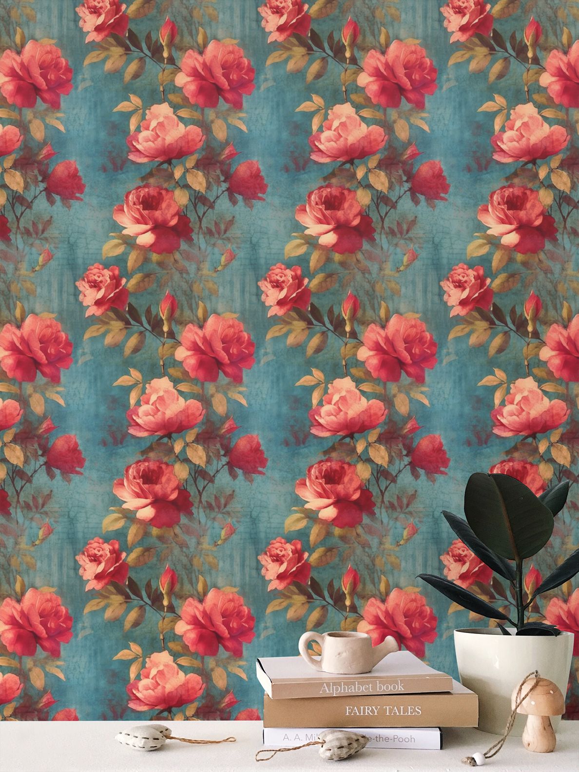 Rose Garden Reverie Repeat Pattern Wallpaper