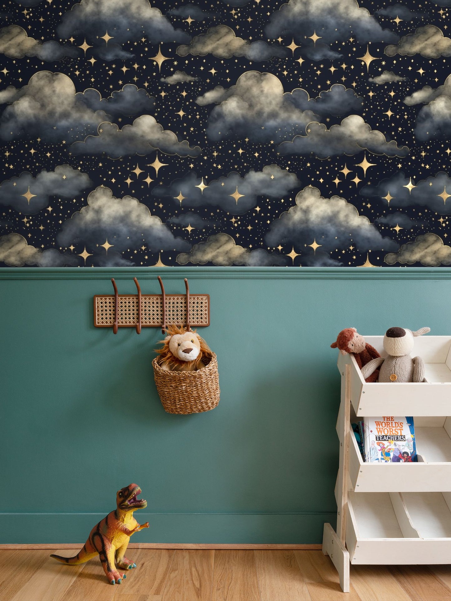 Starry Night Repeat Pattern Wallpaper