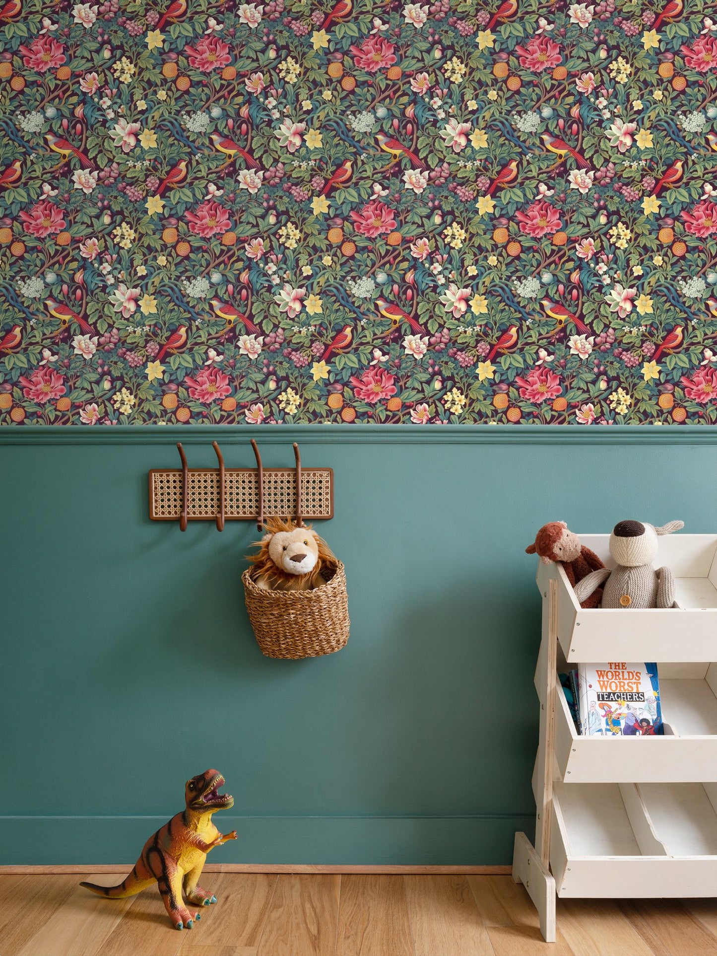 Chaffinch Garden Repeat Pattern Wallpaper