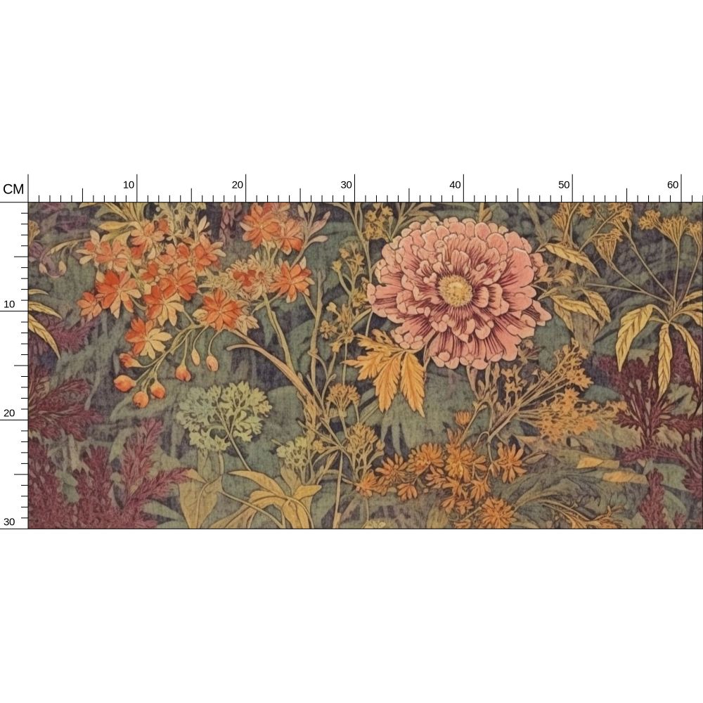 Autumnal Heirloom Repeat Pattern Wallpaper