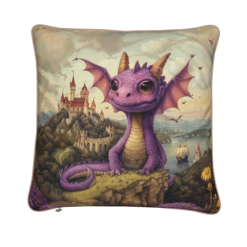 Lavender the Dragon Princess Cushions