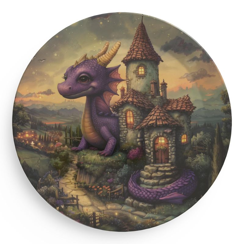 Lavender the Dragon Princess Party Plates