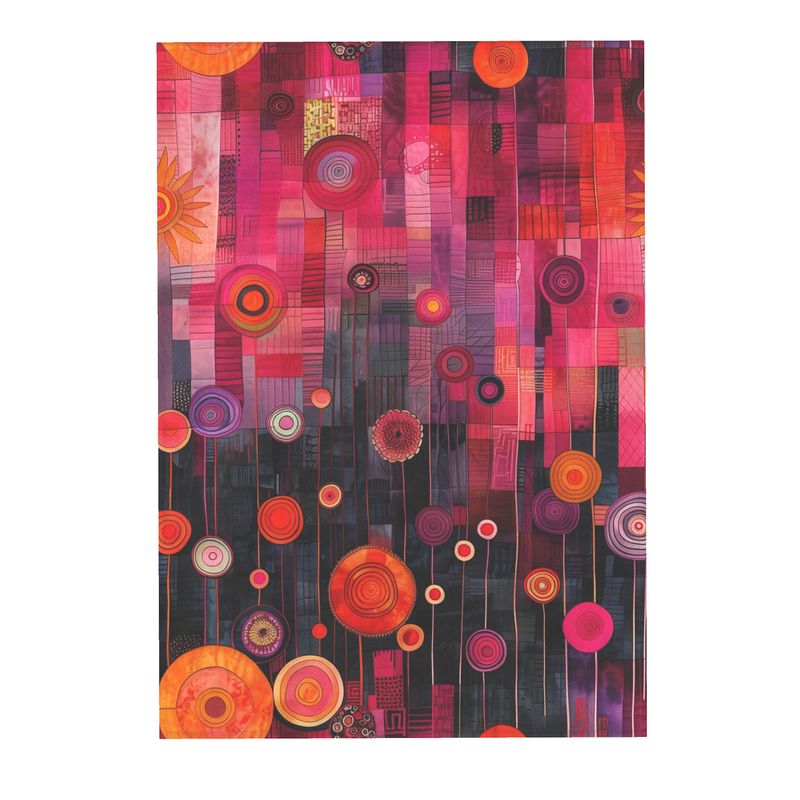 Crimson Cosmos Patchwork Rugs