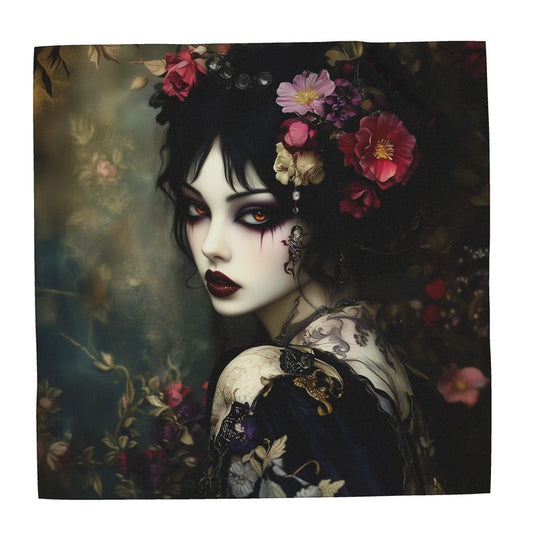 Nocturne Rose Vampiress Scarf, Wrap or Shawl