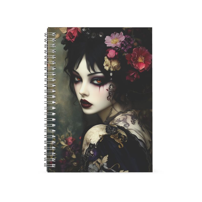 Nocturne Rose Vampiress Spiral Note Books