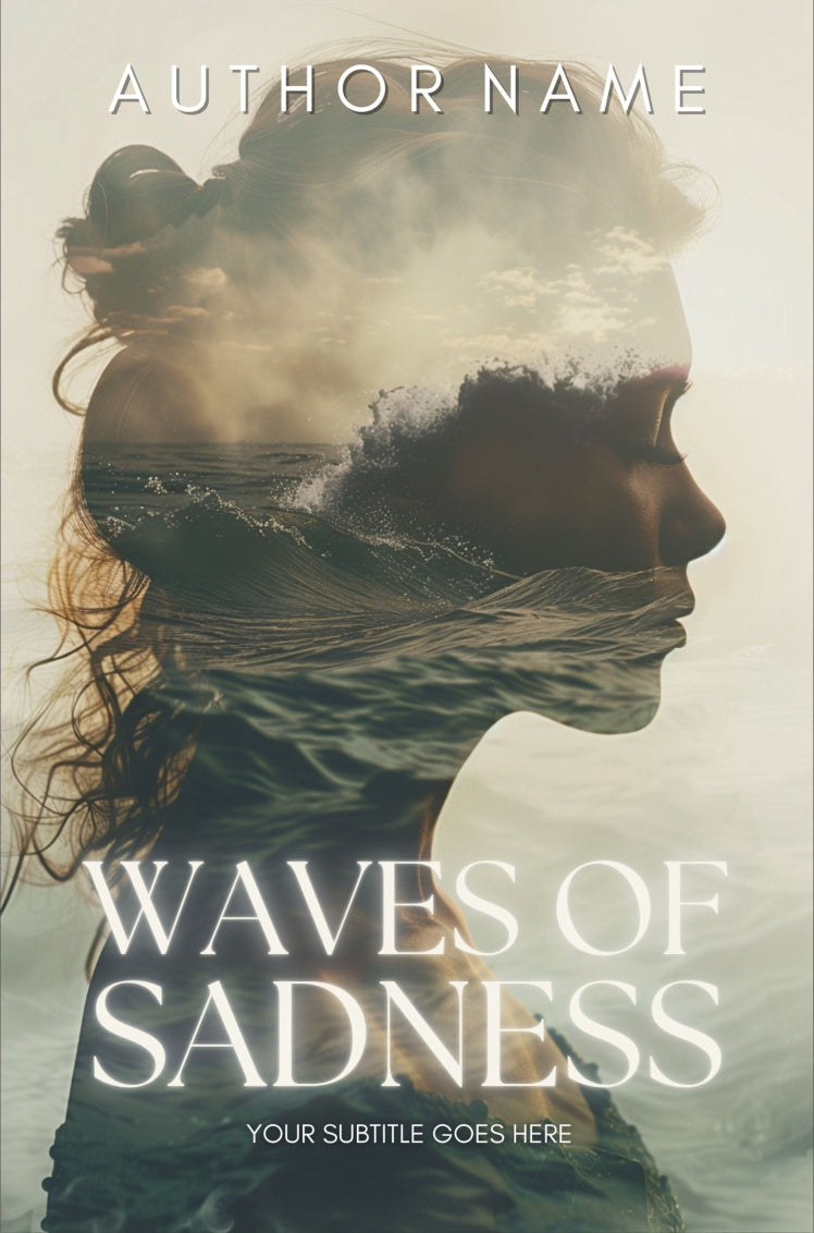 Waves of Sadness Pre-Made Book Cover