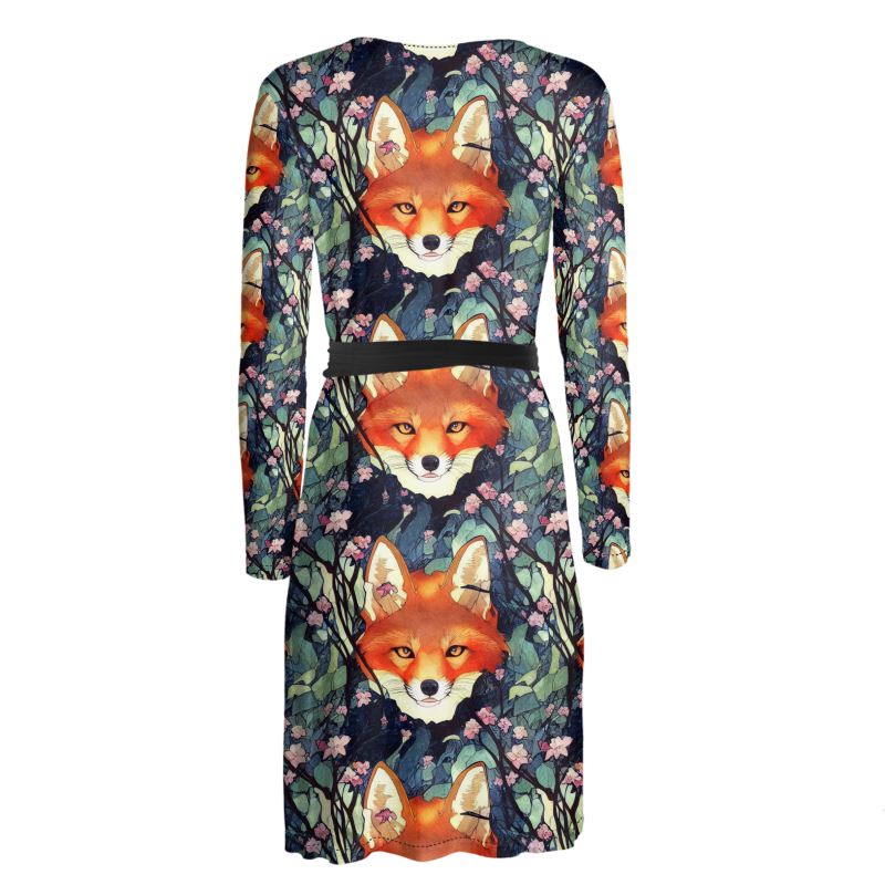 Red Fox Wrap Dress