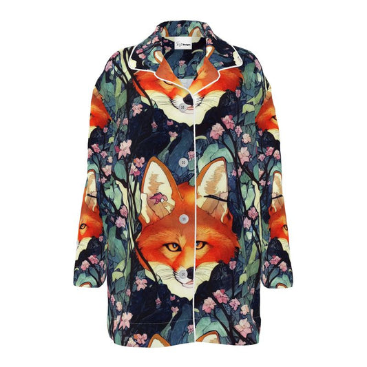 Red Fox Womens Luxury Pyjama Shirt