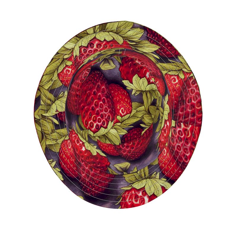 Strawberries on Indigo Bucket Hat