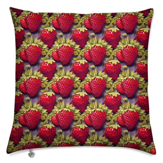 Strawberries on Indigo Cushion Cover