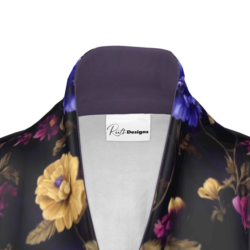 Night Garden Anemone Blooms Kimono