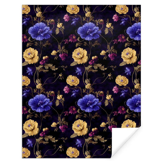 Night Garden Anemone Blooms Gift Wrap