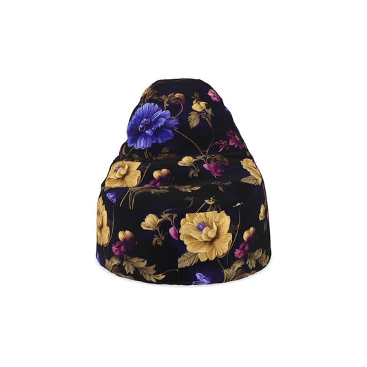 Vintage Night Garden Anemone Blooms Bean Bags