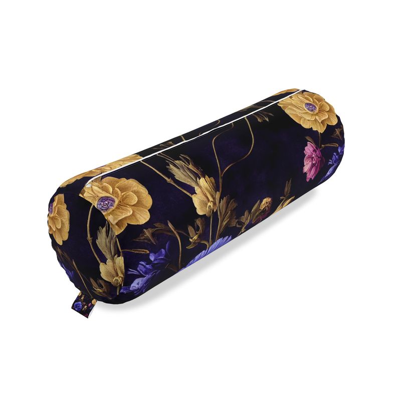 Night Garden Anemone Blooms Big Bolster Cushion