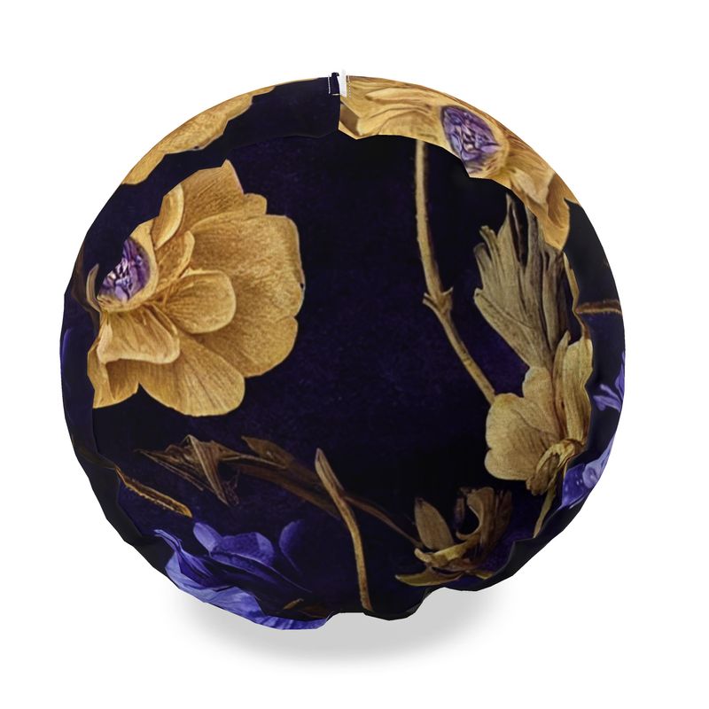 Night Garden Anemone Blooms Big Bolster Cushion