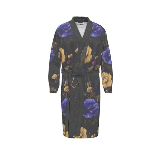 Vintage Night Garden Anemone Blooms Dressing Gown