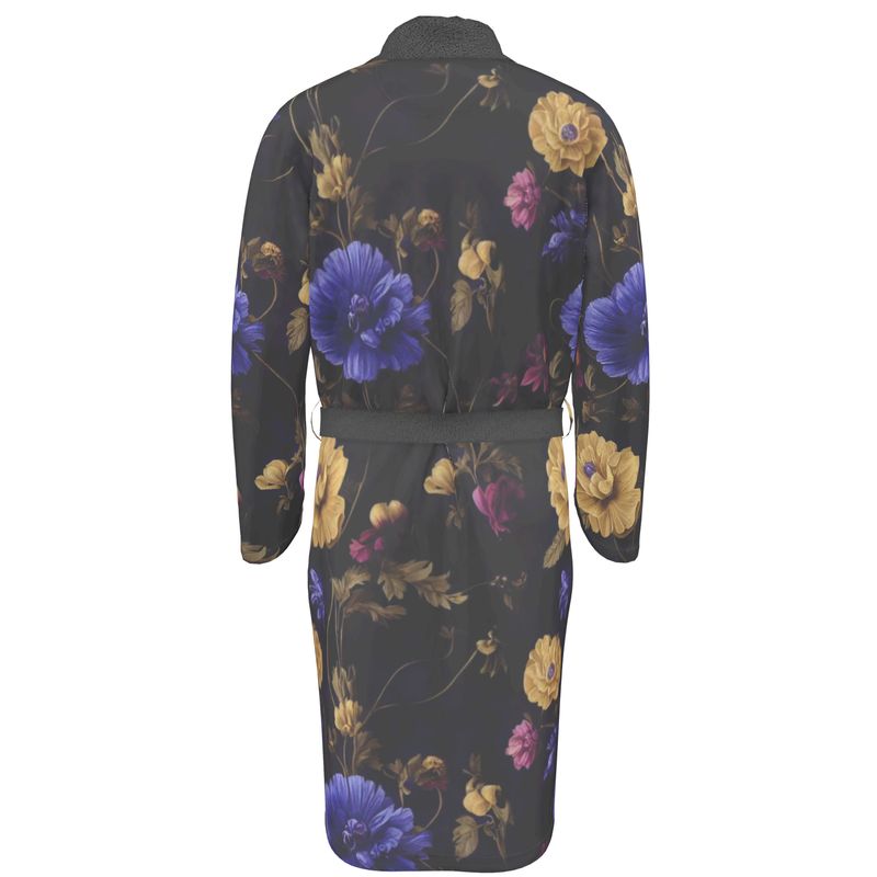 Vintage Night Garden Anemone Blooms Dressing Gown