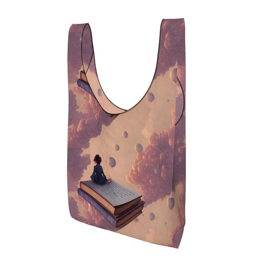 Float Away With A Book Parachute Shopping Bag